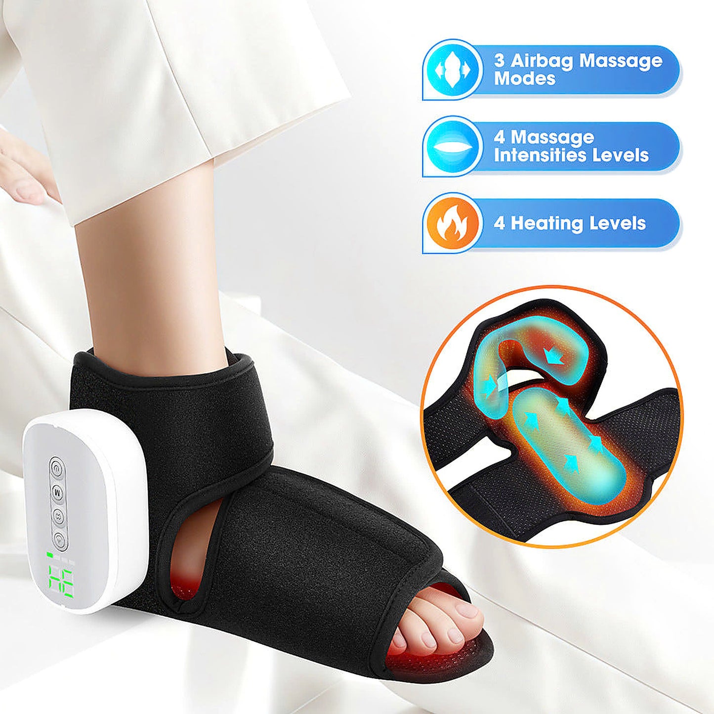 Nexaswell - Foot & Ankle Heat Compression Massager
